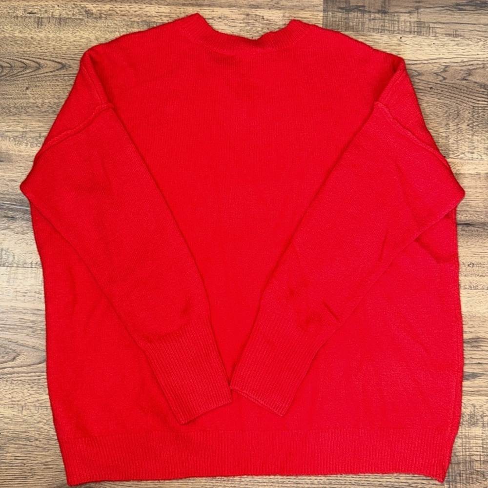 VINCE CAMUTO Red Crewneck Sweater zs M - Picture 4 of 6